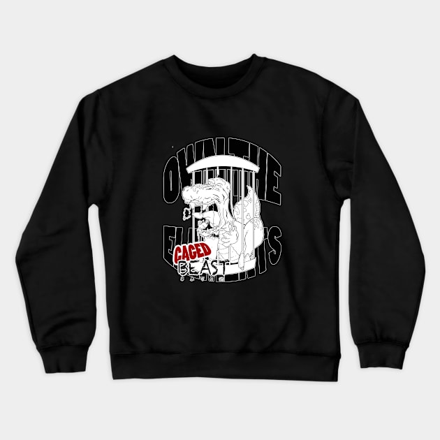 OTE Caged beast wht out Crewneck Sweatshirt by OwnTheElementsClothing